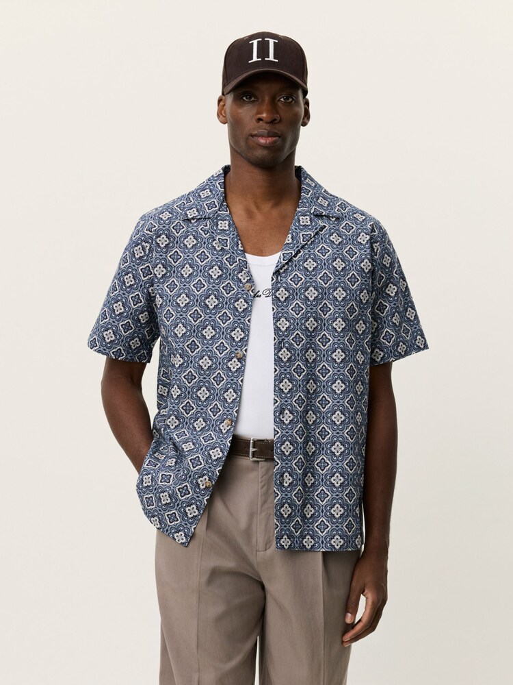 Les Deux Blue Lukas Arabesque Shirt - Image 1 of 7