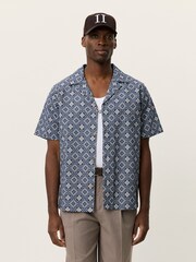 Les Deux Blue Lukas Arabesque Shirt - Image 3 of 7