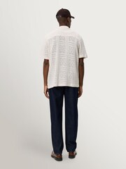 Les Deux White Hector Pointelle Textured Shirt - Image 4 of 7