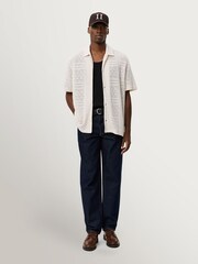 Les Deux White Hector Pointelle Textured Shirt - Image 5 of 7