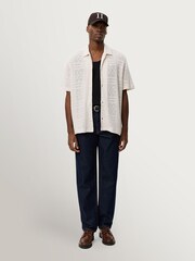Les Deux White Hector Pointelle Textured Shirt - Image 6 of 7