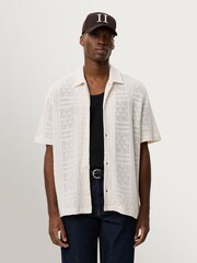 Les Deux White Hector Pointelle Textured Shirt - Image 7 of 7