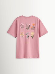 Les Deux Pink Wild Flower Print T-Shirt - Image 2 of 2