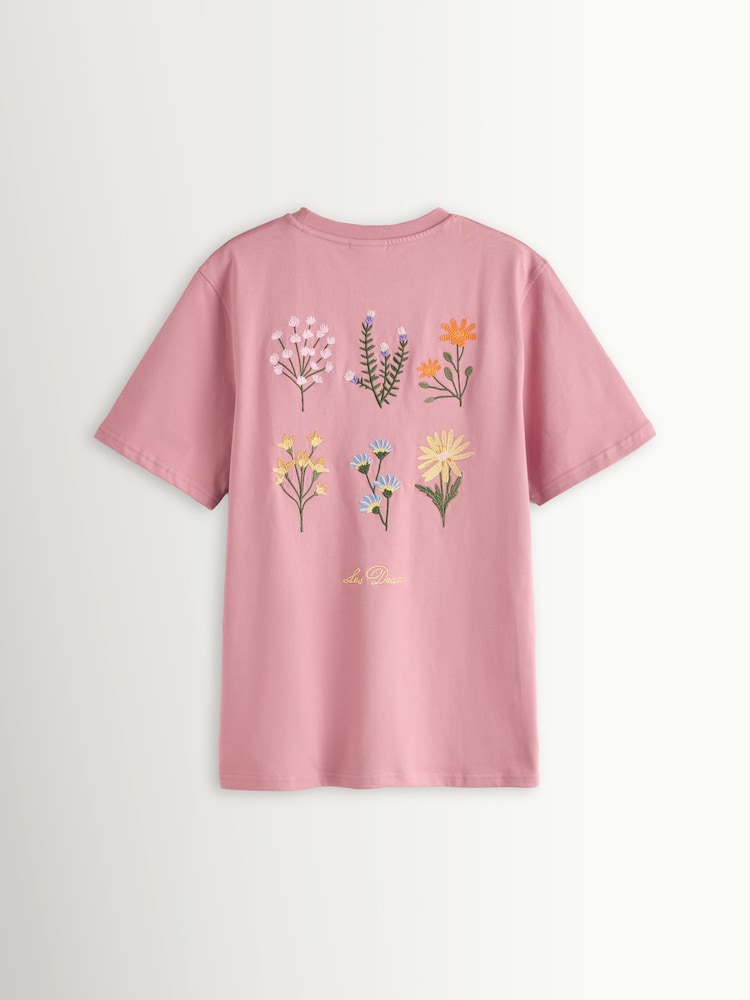 Les Deux Pink Wild Flower Print T-Shirt - Image 2 of 2