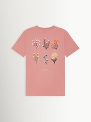 Les Deux Pink Wild Flower Print T-Shirt - Image 6 of 6