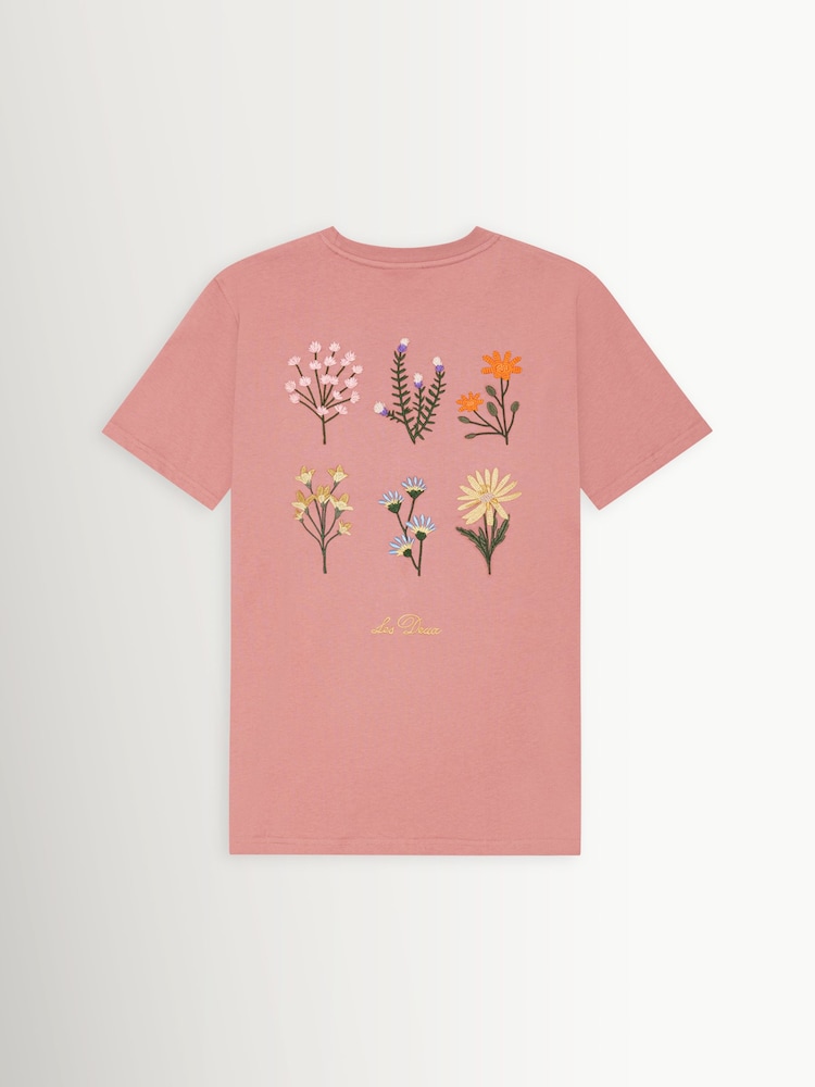Les Deux Pink Wild Flower Print T-Shirt - Image 6 of 6