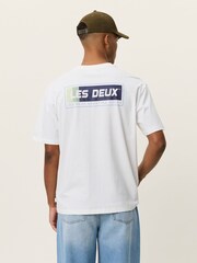 Les Deux White Chase Sport Print T-Shirt - Image 2 of 6