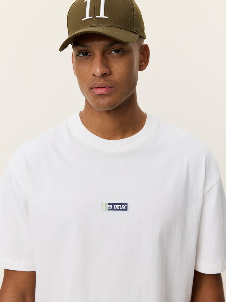 Les Deux White Chase Sport Print T-Shirt - Image 6 of 6