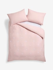 Brushed 100% Cotton Tufted Heart Duvet Cover and Pillowcase Set - Изображение 5 из 5