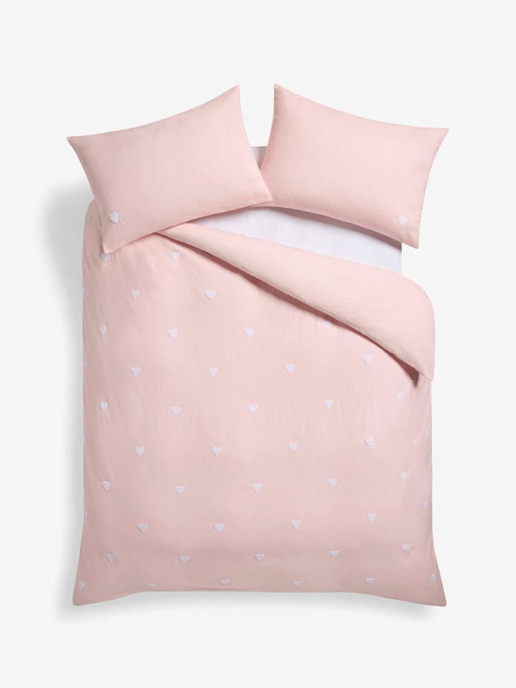 Brushed 100% Cotton Tufted Heart Duvet Cover and Pillowcase Set - Изображение 5 из 5