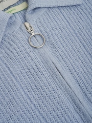 Oliver Spencer Blue Brice Half Zip Jumper - Image 3 of 4