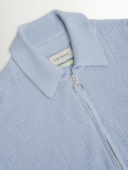 Oliver Spencer Blue Brice Half Zip Jumper - Image 6 of 8