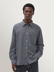 Norse Projects Dark Navy Espevik Check Oversized Shirt - Image 2 of 6