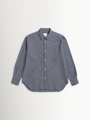 Norse Projects Dark Navy Espevik Check Oversized Shirt - Image 5 of 6