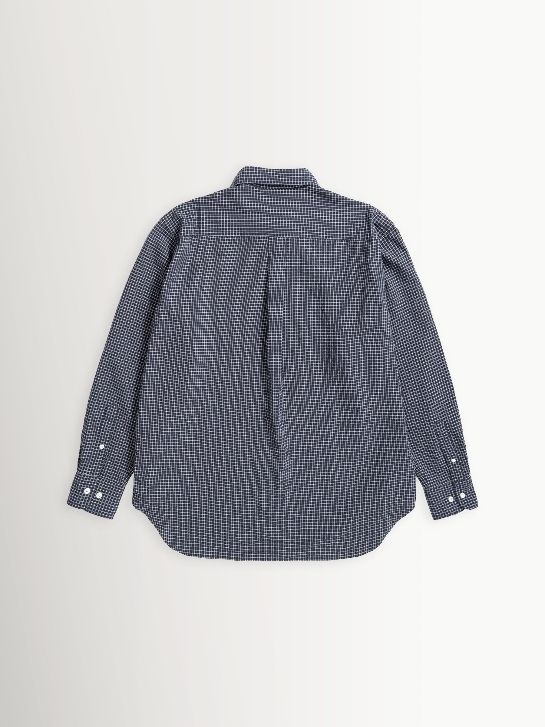Buy Norse Projects Dark Navy Espevik Check Oversized Shirt from