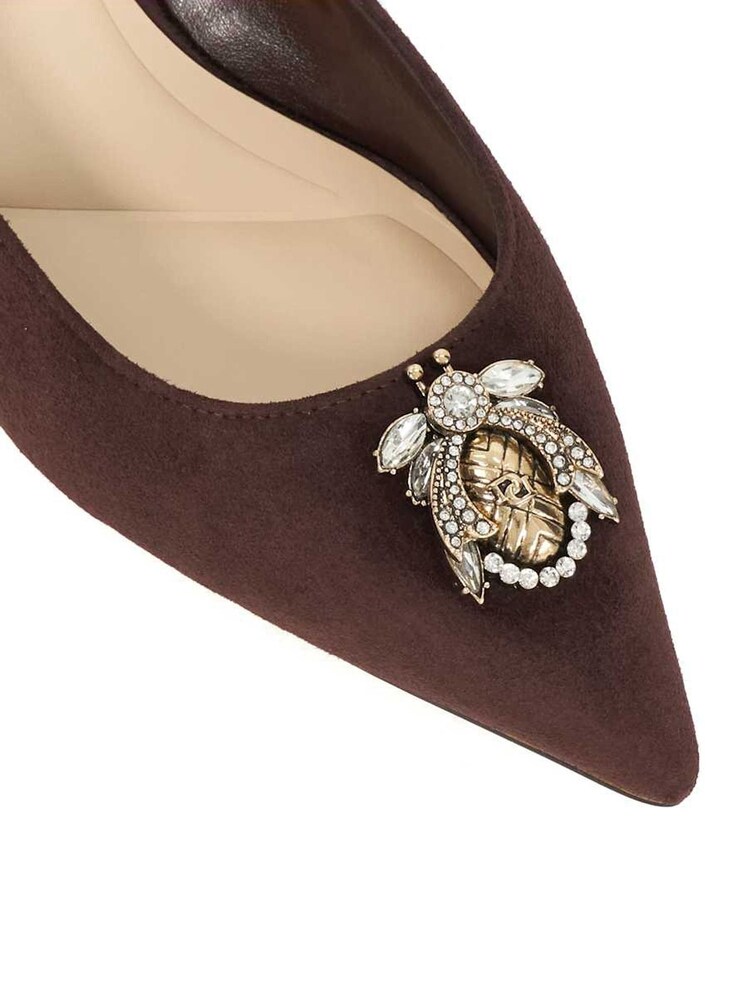 Dune London Brown Context Bug Detail Sling Back Shoes - Image 6 of 6 Dune London Brown Context Bug Detail Sling Back Shoes - Image 6 of 6