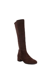 Dune London Brown Wide Fit Tayla Smart Stretch High Leg Boots - Image 2 of 5