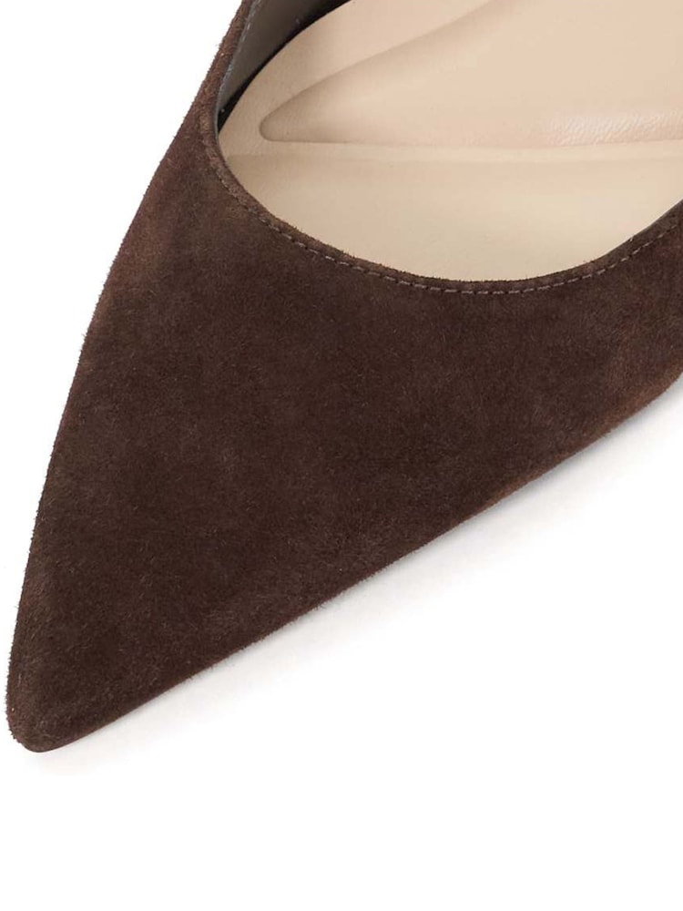 Dune London Brown Celinna Set Back Kitten Sling Back Heel Shoes - Image 5 of 5 Dune London Brown Celinna Set Back Kitten Sling Back Heel Shoes - Image 5 of 5