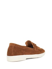 Dune London Brown Grinning Unlined Suede Loafers - Image 3 of 5