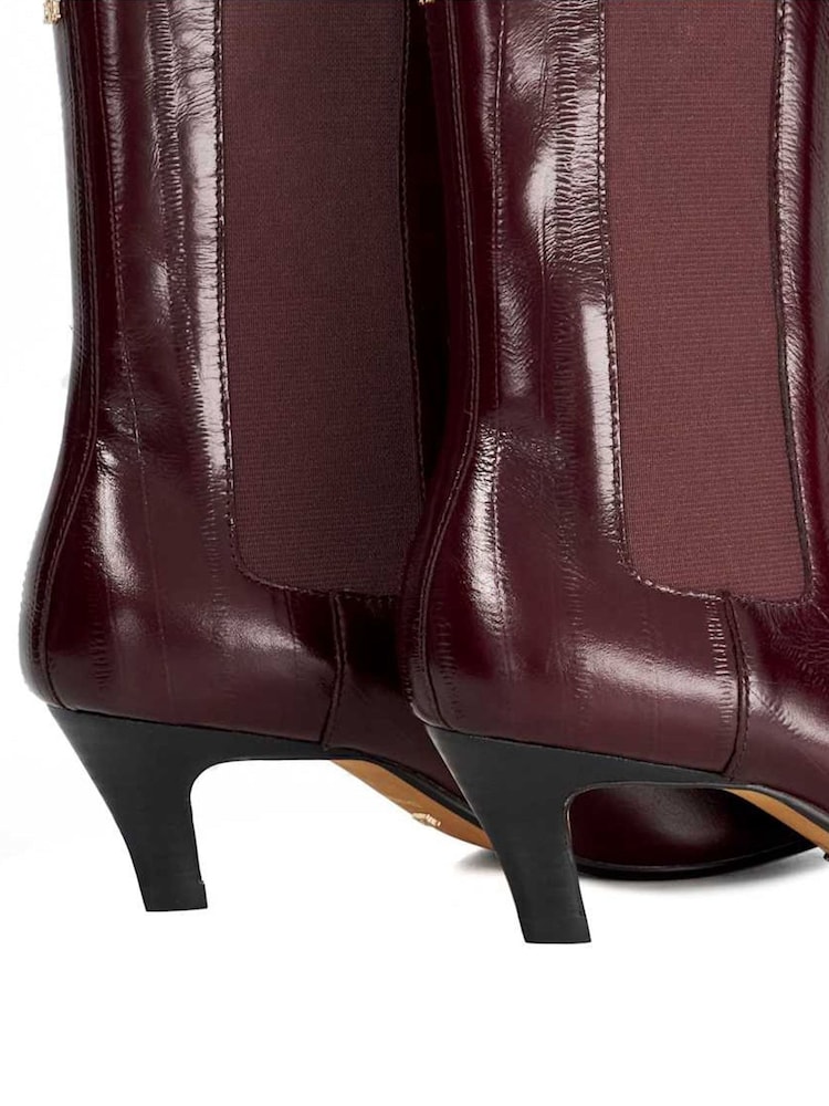 Dune London Black Odele Angle Midi Heel Ankle Boots - Image 6 of 6 Dune London Black Odele Angle Midi Heel Ankle Boots - Image 6 of 6