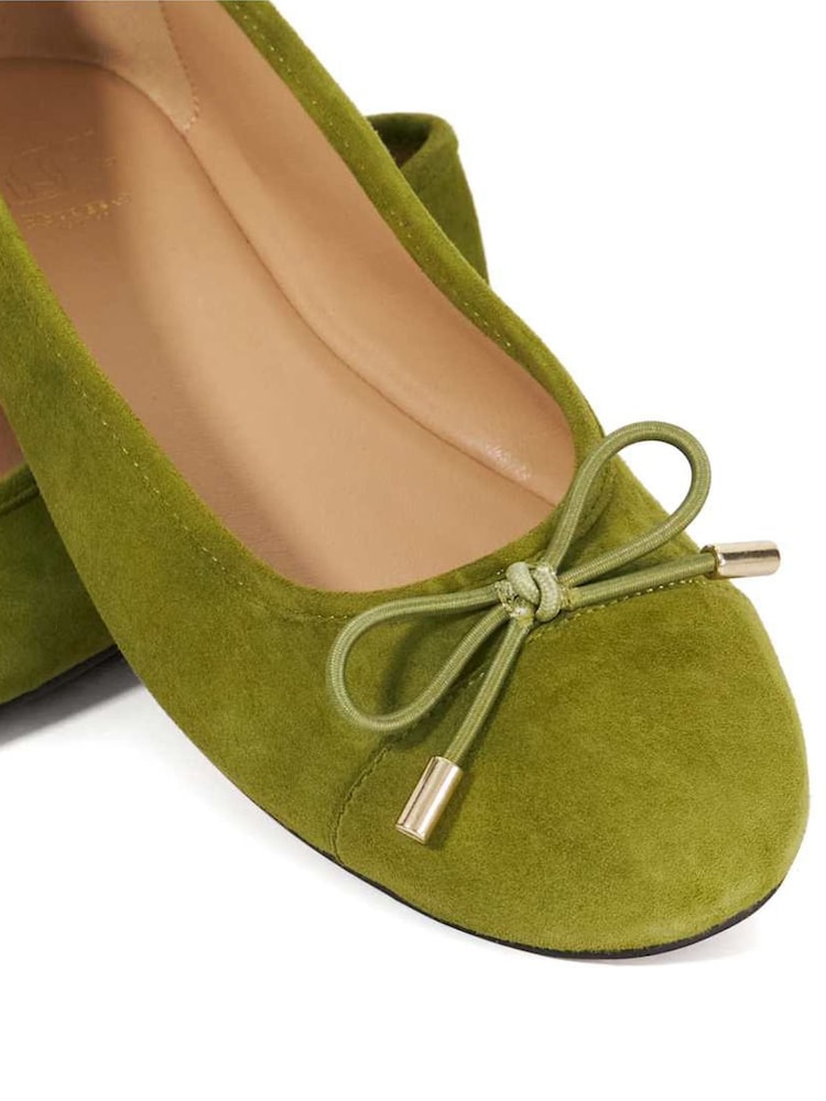 Dune London Green Highest Flexible Sole Contrast Ballet Pumps - Image 6 of 6