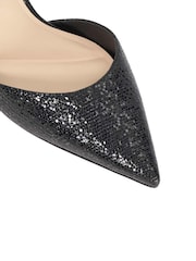 Dune London Black Classical Elasticated Open Court Shoes - Image 6 of 6