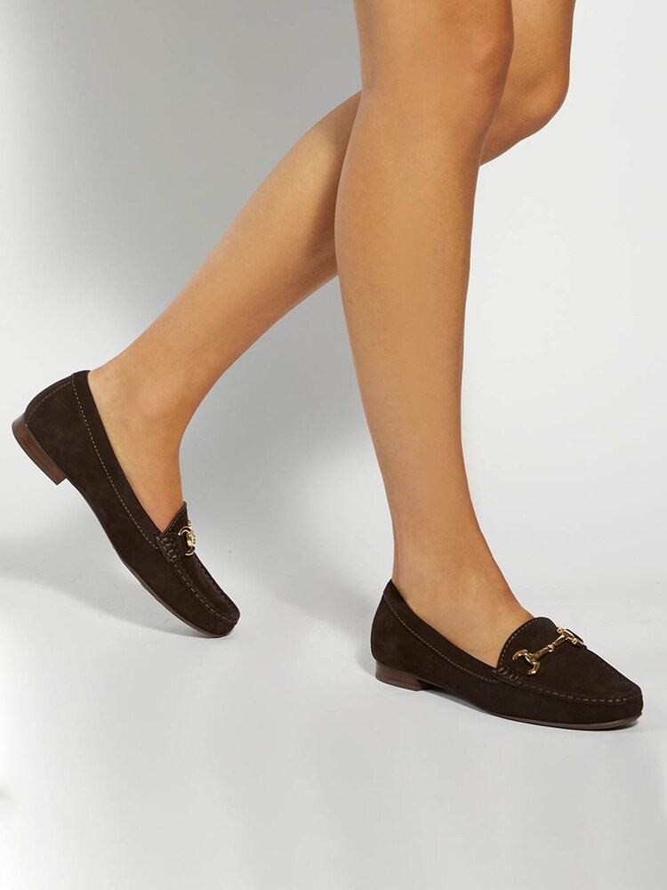 Dune London Brown Glenniee Comfort Snaffle Loafers - Image 1 of 6