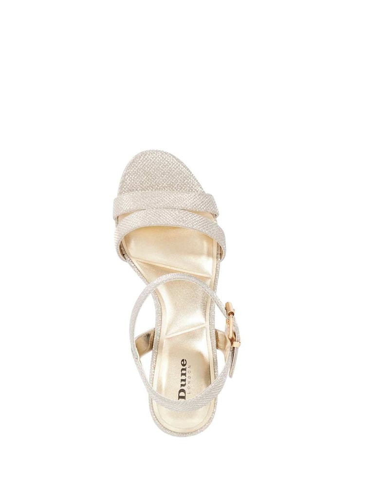 Dune London Champagne Gold Standard Fit Leather Merisa Block Heel Sandals - Image 5 of 5 Dune London Champagne Gold Standard Fit Leather Merisa Block Heel Sandals - Image 5 of 5
