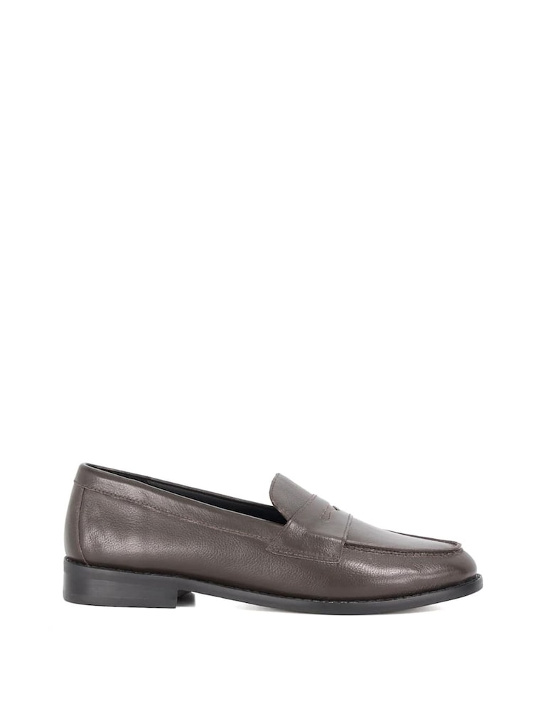 Dune London Brown Ginelli Flexi Sole Penny Loafers - Image 1 of 5 Dune London Brown Ginelli Flexi Sole Penny Loafers - Image 1 of 5