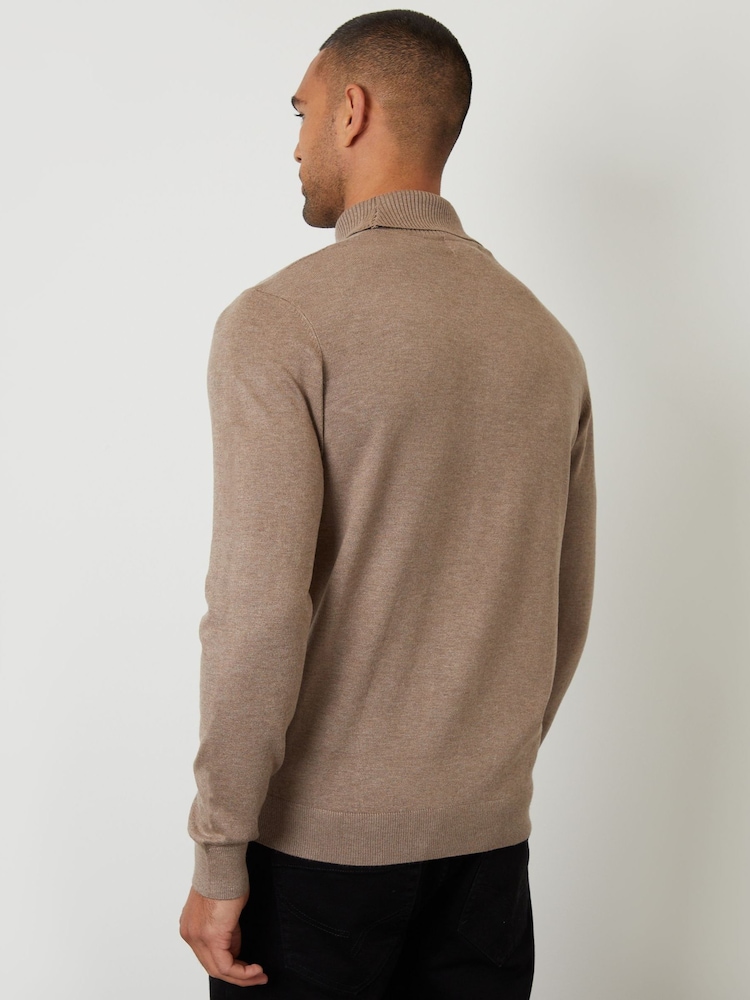 rjava - Threadbare Pleteni puli; s puli ovratnikom pulover - Slika 2 iz 4 rjava - Threadbare Pleteni puli; s puli ovratnikom pulover - Slika 2 iz 4