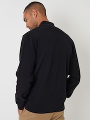 Threadbare Black Knitted Zip Up Funnel Neck Cardigan - Image 2 of 4