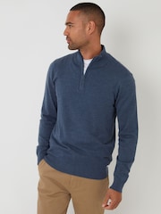 Azul claro - Threadbare de malha com zíper em formato de funil Jumper - Imagem 1 de 4