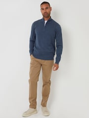 Azul claro - Threadbare de malha com zíper em formato de funil Jumper - Imagem 3 de 4