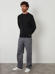 Threadbare Black Saddle Sleeve Knitted Crew Neck Jumper - Image 2 of 4