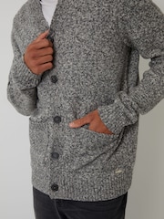 Threadbare Grey Knitted Button Up Cardigan - Image 4 of 4