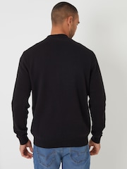 Threadbare Black Cotton Blend Knitted Cardigan - Image 2 of 4