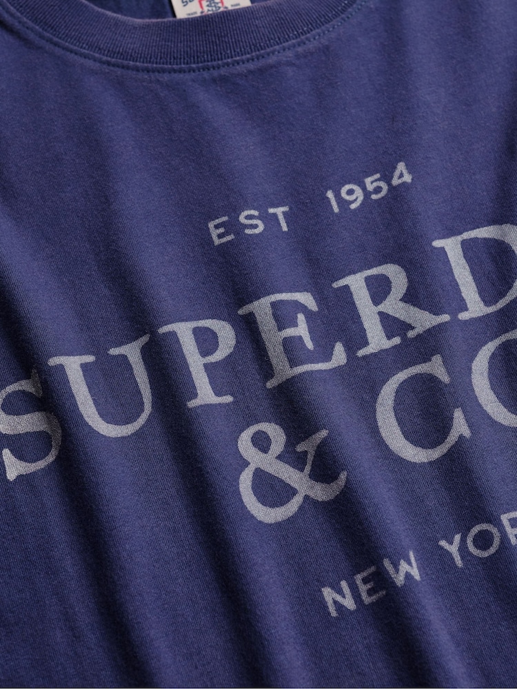 Superdry Blue Company Relaxed T-Shirt - Image 7 of 7