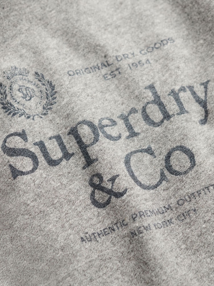 Superdry Light Grey Company Relaxed T-Shirt - Image 6 of 6