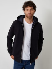 Threadbare Blue Padded Knitted Jacket - Image 1 of 4