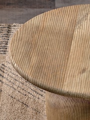 Nkuku Natural Vivan Grooved Wood Coffee Table - Image 3 of 4