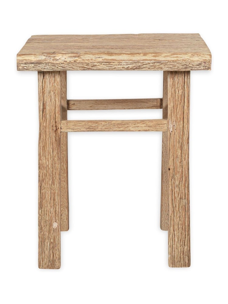 Nkuku Natural Ibo Reclaimed Wood Side Table - Image 5 of 5 Nkuku Natural Ibo Reclaimed Wood Side Table - Image 5 of 5