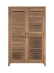 Nkuku Natural Ibo Reclaimed Wooden Slatted Cabinet - Image 5 of 5