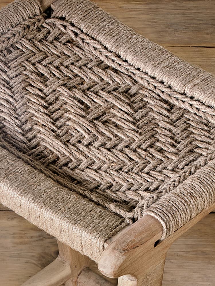 Nkuku Natural Vinay Woven Counter Stool - Image 2 of 4 Nkuku Natural Vinay Woven Counter Stool - Image 2 of 4