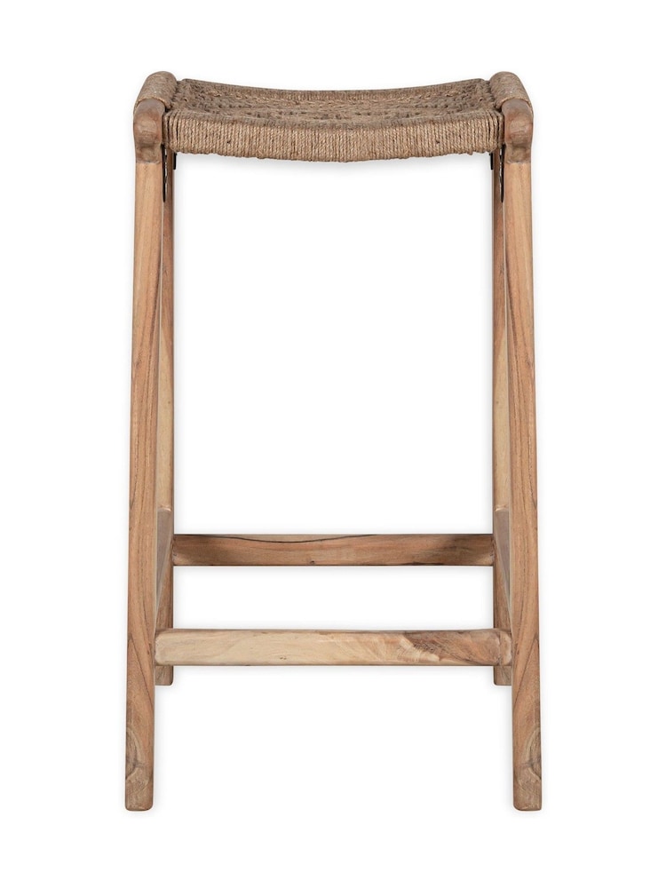 Nkuku Natural Vinay Woven Counter Stool - Image 4 of 4 Nkuku Natural Vinay Woven Counter Stool - Image 4 of 4