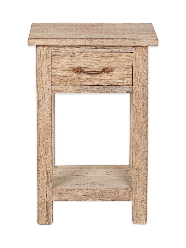 Nkuku Natural Ibo Reclaimed Wood Bedside Table - Image 4 of 4 Nkuku Natural Ibo Reclaimed Wood Bedside Table - Image 4 of 4