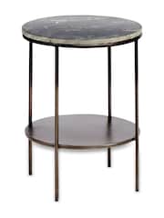 Nkuku Black Karoko Marble Side Table - Image 2 of 2