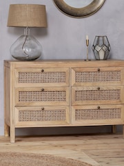 Nkuku Natural Kanz Mango Wood Chest Of Drawers - Image 2 of 6