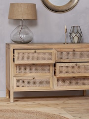 Nkuku Natural Kanz Mango Wood Chest Of Drawers - Image 3 of 6