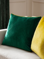 Furn Emerald Moss Meridian Velvet Cushion - Image 1 of 4