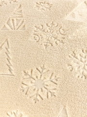 Furn Natural Festive Time Embossed Fleece Cushion - Image 3 of 3